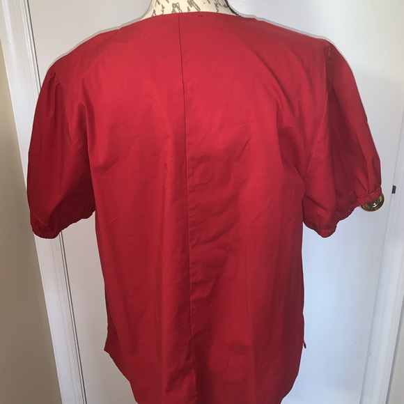 Red Eloquii Short Sleeve Metal Accent Top - Picture 4 of 6